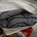 YnM 15lbs Weighted Blanket for Adults, Heavy Bed Throw Blanket with Cooling Glass Beads for All Season Use, Ideal for ~90lbs (48x72 Inches, Twin/Full, Dark Grey)