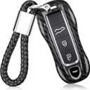 T-Carbon Car Key Case Cover (Plain Grey)