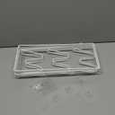 2 Pack Pot Lid Organizer Rack, 6-Tier Pot Lids Holder for Cabinet Door/Wall, No Drilling Adhesive Wall/Door Mounted Rustproof Pot and Pan Cover for Kitchen Storage, White