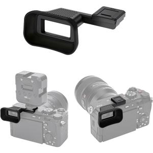 A7C II A7C R Soft Rubber Eyecup Eyepiece Viewfinder, JJC Eye Cup for Sony Alpha A7CII A7C2 A7CR Cameras(Not for A7C), with Hot Shoe Adapter & Cover, Not Affect to Use Cameras Hot Shoe & LCD Screen