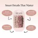 Kitsch Satin Scrunchies for Women - No Crease Hair Ties for Girls | Scrunchies For All Hair Types and Textures, Perfect for Day or Night | Ideal Gifts for Women - 6 Pcs, Terracotta