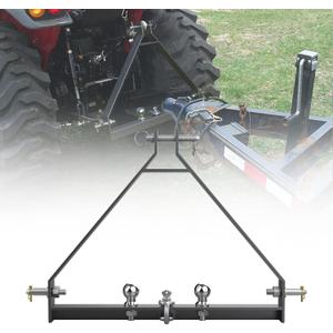 3 Point Trailer Hitch with 1-7/8 Towing Balls for Category 1 Tractors | 3Pt Hitch Attachment Tractor for Cat.1 Tractors Drawbar Hitch, Anti-rust Subcompact Tractor Farm Equipment