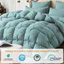 DREAMHOUR Pinch Pleat Goose Down Comforter King Size 106x 90All Season Fluffy Duvet Insert, Noiseless Anti-Down Leak100% Cotton Shell, RDS Oeko-TEX Certified, Hotel Luxury Bedding