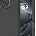 LOVE 3000 Designed for iPhone 16 Pro Case, Premium Silicone with [Soft Anti-Scratch Microfiber Lining] Shockproof Protective Phone Case for Men Women Girls 6.3", Black