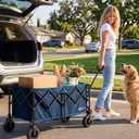 Portal Ultra Compact Folding Wagon Cart with Brakes, 300L Large Cart