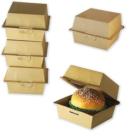 JUNGLE PICK Take out paper containers 100pcs/ 400pcs(4.13"x 4.13" x H3.54)