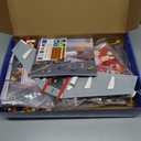 HOGOKIDS 2 Style City Airplane Building Set with LED Light - Plane Building Blocks Switch Passenger Cargo Projectile Toy with 3 Cars, Planes Model Toys Valentines Gifts for Kids Boys Girls Age 6-12+