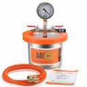 BACOENG Universal Vacuum Chamber Series: 2 Quart Stainless Steel Vacuum Chamber Kit, Vacuum Degassing Chamber for Resin, Silicone and Epoxies