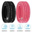 12 Gauge Marine Wire 12 AWG Marine Grade Wire Include 12 Gauge 30FT Red & 30FT Black,12 AWG Tinned Copper Electrical Cable for Boat Speaker Battery Lighting Solar Panel Automotive Camper Trailer