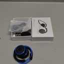 Small Bluetooth Headphones Wrap Around Head - Sports Wireless Headset with Built in Microphone and Crystal-Clear Sound, Foldable and Carried in The Purse, and 12-Hour Battery Life, Blue