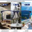 Hubeye Photochromic Progressive Reading Glasses for Men and Women Ultralight Flexible Anti-Blue Light Readers Navy blue+Clear+Black+2.75
