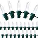Remagr 120 Pcs Christmas LED Replacement Bulb Mini Wide Angle LED Xmas Bulbs Tree Light Outdoor String Light Replacement for Christmas Garden Party Decor(Green Base with Cold White Bulb)