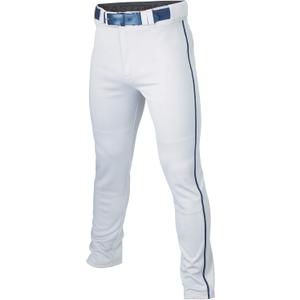 Easton Boys' Rival+ Baseball Pants | Full Length Semi-Relaxed Fit | Youth Sizes | Piped | Multiple Colors (Medium, White/Navy)