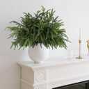 16Pcs Realistic Norfolk Pine Branches -18Inch Artificial Real Touch Christmas Pine Stems Picks Greenery Fake Cedar Pine Branch for Vase DIY Crafts, Xmas Indoor Outdoor Home Decor