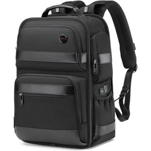Business Laptop Backpack for Men, Carry on Travel Backpack, Fit 16 Inch Computer, Commuter Casual Daypacks, USB Charging Port, Waterproof, TSA-Friendly Work Bag, Black