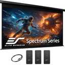 Elite Screens Spectrum RC1 Remote, 125-INCH Diag 16:9, Motorized Projection Screen Movie Home Theater 4K/8K Ultra HD Ready Drop Down, ELECTRIC125H2, Black Case