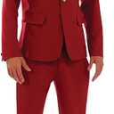 fun shack News Anchor Costume for Men, Newsreader Suit, Anchor Man Outfit, Professional Newsreader Attire (Medium)