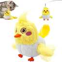 Cat Toys for Indoor Cats, Chirping Bird Cat Toy, Lifelike Bird Chirp, Rechargeable Touch Activated Plush Cat Toy Bird for Indoor Exercise Catnip Toy