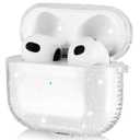 3 x KOREDA Compatible with AirPods 3 2021 3rd Generation Case Cover, Soft Clear TPU Transparent Protective Case with Keychain for AirPod 3, Not Compatible with AirPods Pro 3 2025 and AirPods 4 2024