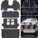 Floor Mats & Cargo Liners for 2011-2017 Honda Odyssey TPE All Weather Protection Car Floor Mats with Trunk Mat Waterproof Interior Accessories