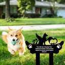 Pet Grave Markers,Metal Pet Headstone for Lost Dog Sympathy Gift, Waterproof Grave Markers for Garden or Indoor,Dog Tombstone Garden Memorial Stake (11.4in)