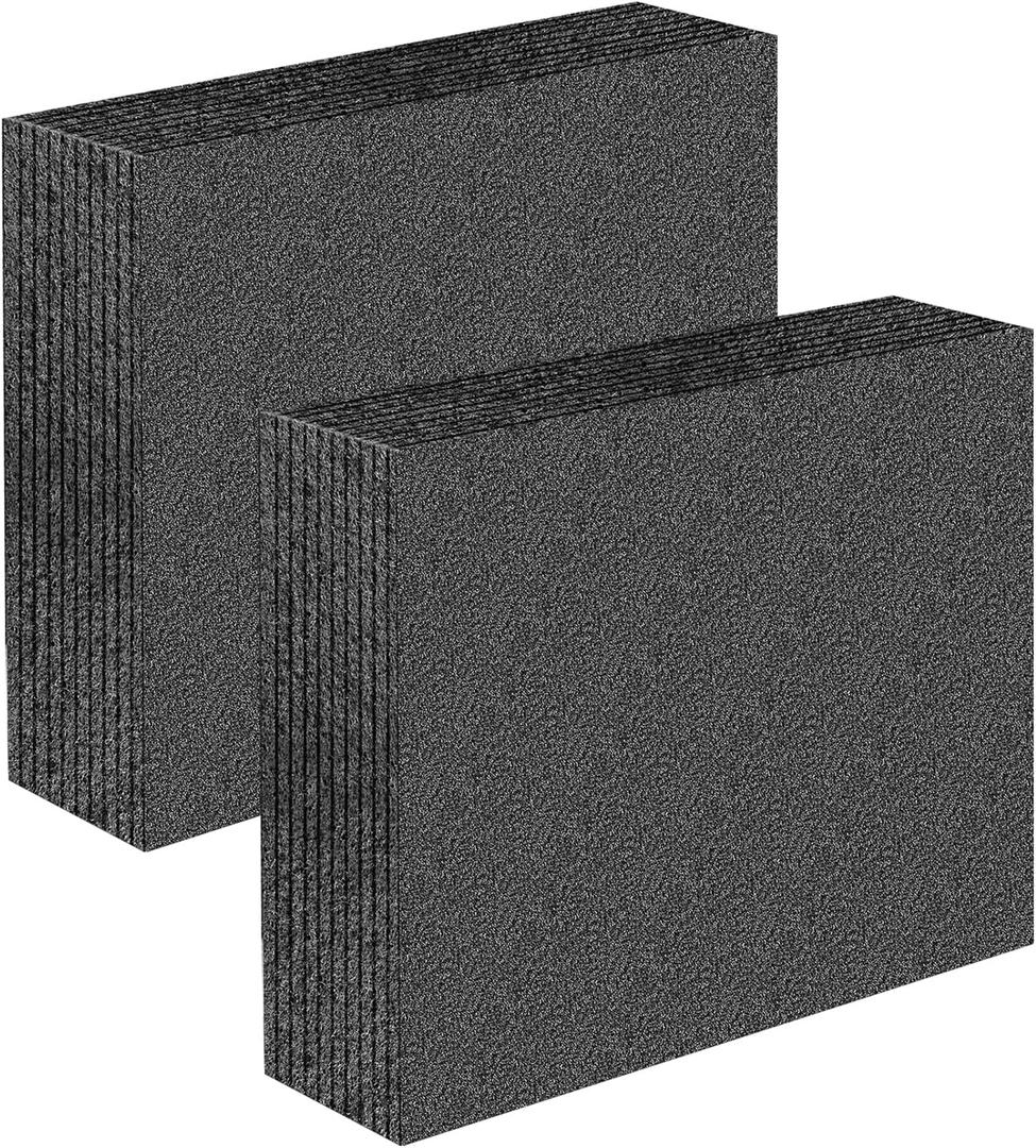 2pcs Polyethylene Foam Black 12 x 10 x 2.4 Inch Cuttable Polyethylene Foam Sheet Thick Padding Inserts for Packing Cases Gun Storage Packing and Crafts