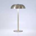 Portable Mushroom Table Lamp with 5200mAh Battery, 11'' Cordless LED Night Light with Stepless Dimming, 3 Color Modes & Adjustable Height for Bedroom/Patio/Bar Decor/Coffee Shop Ambiance (Silver-tall)