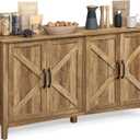 VASAGLE LIRY Collection - Storage Cabinet, Buffet Cabinet, Sideboard, Credenza, with Adjustable Shelves, for Living Room, Entryway, Honey Brown ULSC381T41