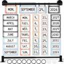 Magnetic Calendar Bulletin Board Set Flip Calendar with Magnetic Adjustable Holder Composition Classroom Decoration with 60 Date Cards for School Home Office Decor Supplies 2026 (Multiple Style)