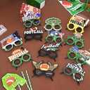 Mega-L 12 Pcs Football Eyeglasses, American Football 2026 Party Supplies Party Favors, Glitter Super Ball Photo Booth Props for Sports-themed Gameday Championship Party Decorations