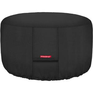 Porch Shield Fire Pit Cover - Waterproof 600D Heavy Duty Fade Resistant Round Patio Fire Bowl Cover Black - 36 inch