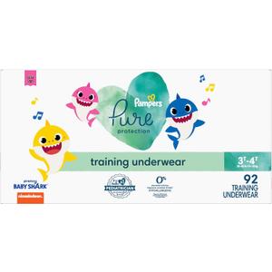 Pampers Pure Protection Training Underwear, Baby Shark, Size 5 3T-4T, 92 Count