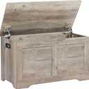 31.5" Storage Chest, Wooden Storage Bench, Lift Top Toy Chest with 2 Safety Hinges, Large Toy Box, Entryway Shoes Bench for Living Room, Bedroom, Grey