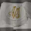 SOUJOY Set of 2 Porcelain Tiered Cupcake Stand, White Embossed Dessert Stand with Gold Rod, 3 Tiers and 2 Tiers Serving Trays for Tea Party Wedding Baby Shower Home Birthday, white