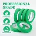 Green Masking Tape,Painters Tape,Green Painters Tape for Automotive Painting,DIY Paper Arts & Crafts, Spraying Drywall Paint, No Residue & Easy to Clean Up,12pcs 0.7in X 54 Yd Painter's Tape
