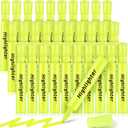 Qilery 30 Pack Highlighters Bulk, Tank Style Chisel Tip Highlighters Markers Pack Quick Drying for Adult Coloring, Home Office Supplies (Yellow)
