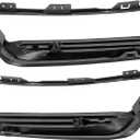 HECASA Fog Light Trim Bezel Black Driver Passenger Side Compatible with 2013-2015 Honda Accord Sedan Replacement for HO1038111 71112T2AA10 (Pair)