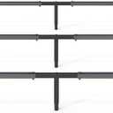 Bed Frame Support System 3Pack 58in-68in, Adjustable Bed Frame Center Support, Bed Support Slats for Queen and King Mattress, Box Springs, and Universal Bed Foundations (Black/3pack, 70Inch-80Inch)