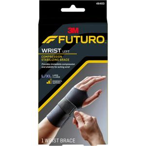 FUTURO Compression Stabilizing Wrist Brace, Left Hand, L/XL