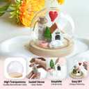 Pet Hair Memorial Bottle with Miniature Doghouse Kit, Dog Cat Fur Memorial Keepsake Glass Ball, Pet Hair Fur Ash Storage Urn with Mini Dollhouse DIY, Dog Memorial Gifts for Pet Loss