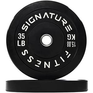 Fitvids 2-Inch Olympic Rubber Weight Plates Sets, Bumper Plates Set for Strength Training,  45 LB