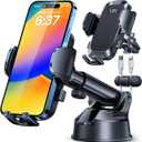 YRU [2025 Upgraded] Magnetic Phone Holder for CarPatented & Super Magnet for MagSafe Car Mount Dashboard Magnet Phone Holder Windshield Phone Stand for iPhone 16 15 14 13 12 Pro Max Samsung, Black