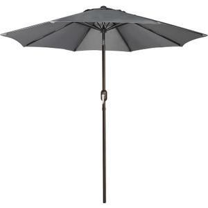 Blissun 9' Outdoor Patio Umbrella, Outdoor Table Umbrella, Yard Umbrella, Market Umbrella with 8 Sturdy Ribs, Push Button Tilt and Crank