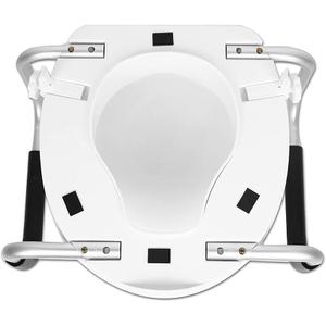 PEPE Mobility Raised Toilet Seat with Handles and Lid, 10 cm (3.9"), White
Riser for Elderly and Disabled Adults, Hip Replacement Recovery, Two Side Clamps, Fits Oval and Round Pans, Polypropylene