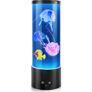 Terigol-X Jellyfish Lamp, Table Lamp Jelly Fish Tank for Room Decor, Night Light for Relaxation and Sleep, Valentines Day Gifts for Women, Girls, Kids and Men