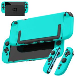 Dockable Case for Nintendo Switch 2 2025 (Only), [10 FT Military Grade Drop Protection] Cute Protective Cover Case for NS 2 - Cyan