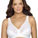 Exquisite Form 5100565 FULLY Lace Wireless Back & Posture Support Bra with Front Closure (44DD, White)