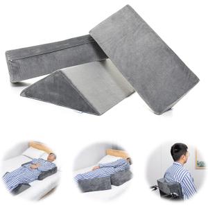 Fanwer Bed Wedges & Body Positioners for Elderly (3 in 1),40 Degree Triangle Wedges for Bed Positioning,Triangle Pillow for After Surgery, Wedges for Bedsores,Wedge Pillow for Positioning (Dark Grey)