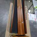 latifolia Solid Wood Bench, Entryway Shoe Bench with Cushion, 2 Tier Shoe Storage Organizer for Hallway, Living Room(Green,39.70''L)