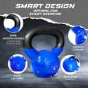 Yes4All Kettlebell, 5-100 LB Vinyl Coated Cast Iron Strength Training Kettlebells for Home Gym Exercises, Fitness, Full Body Workout Equipment, Push Ups, and Grip Strength